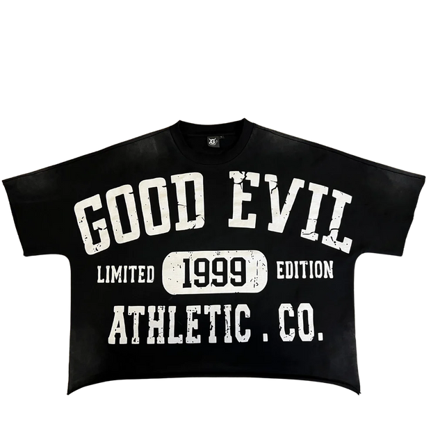 Street Retro Letter Print T-shirt