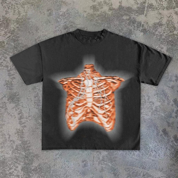 Fashion short sleeve printed men's t-shirt