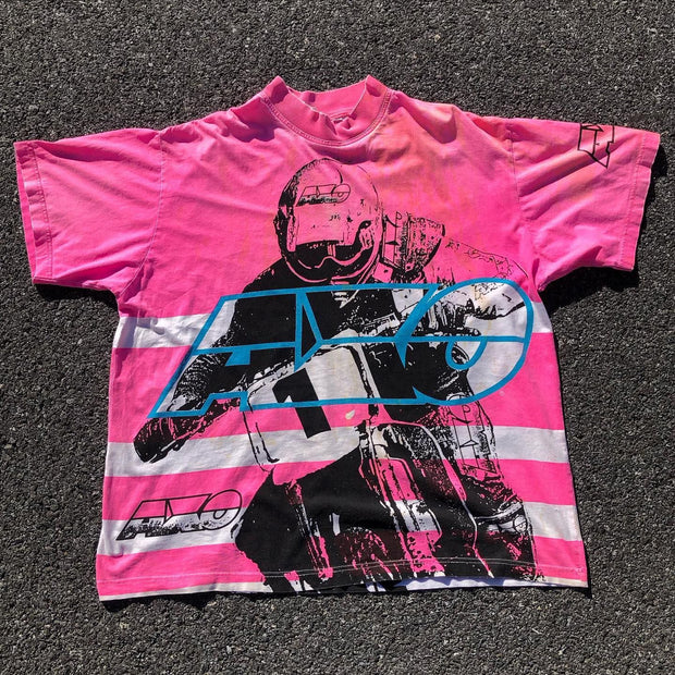 No.1 Racing Print Short Sleeve T-Shirt