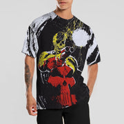 Fashion skull print T-shirt men