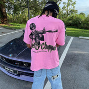 Hety Chopper And The Deathly Hallows printed T-shirt