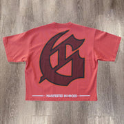 Skull Player Print Short Sleeve T-Shirt