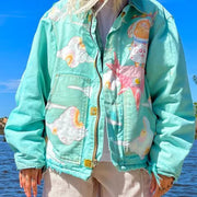 I am my own hero hand-painted vintage jacket
