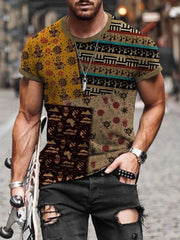 Printed round neck short sleeves t-shirts