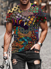 Printed round neck short sleeves t-shirts