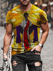 Printed round neck short sleeves t-shirts