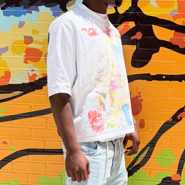 Saint Jesus Print Short Sleeve T-Shirt