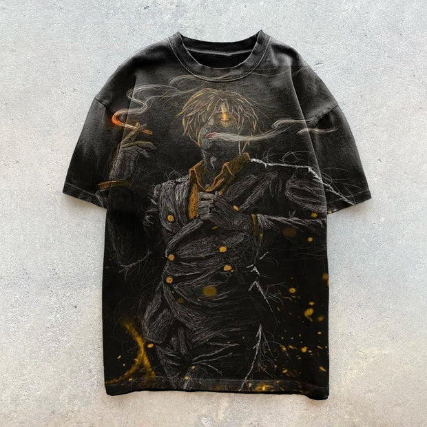 Street T-shirt with personalized fashion brand printing