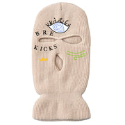 Knitted hat thick three-eye hat
