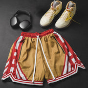 Vintage Print Street Mesh Shorts