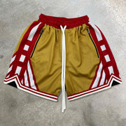 Vintage Print Street Mesh Shorts