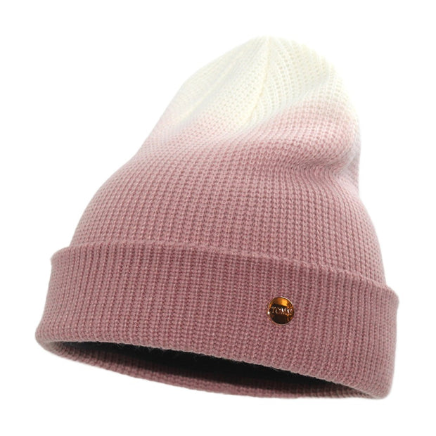 Gradient texture small standard knitted hat warm woolen hat