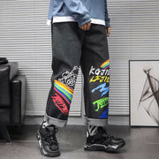 Loose straight hip hop casual cropped pants