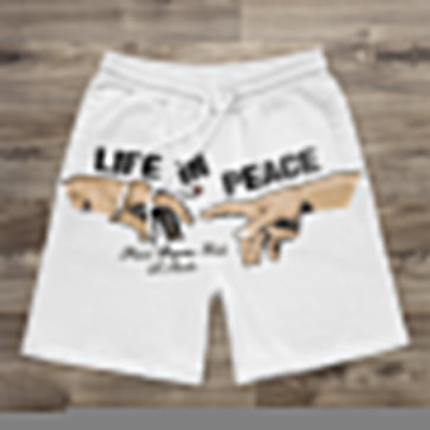 Hip-Hop Personality Retro Pattern Street Shorts