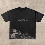 Personalized street style retro print short-sleeved T-shirt