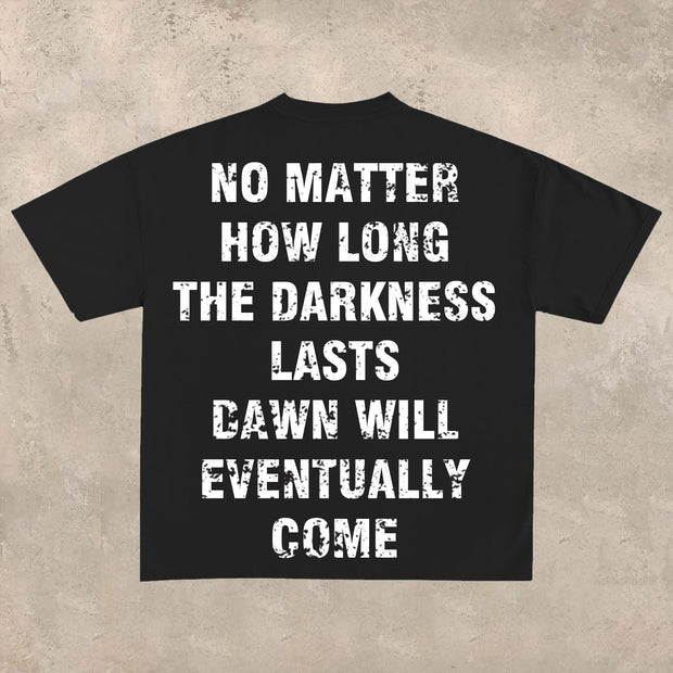 Street crew neck letter print T-shirt