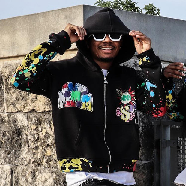 Hip Hop Street Graffiti Zip-Up Hoodie