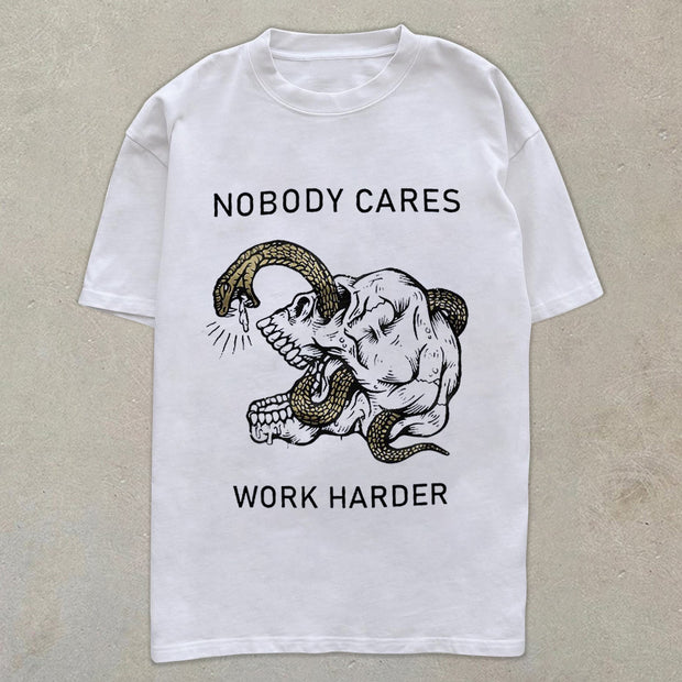 Fashionable Street Style Printed Loose Short Sleeve T-Shirt