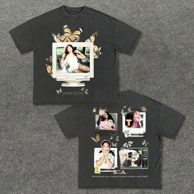 Retro Hip Hop Casual Short Sleeve T-Shirt