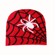 Halloween Spider Web Wool Warm Men's and Women's Knitted Hats