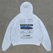 Casual street style printed hoodie