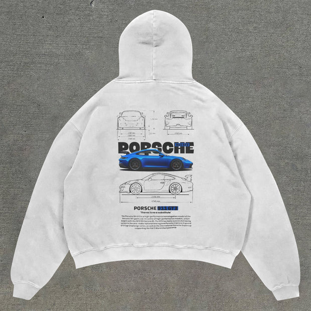 Casual street style printed hoodie