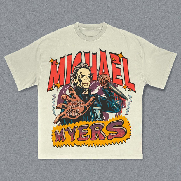 Fictional Character Print Short Sleeve T-Shirt