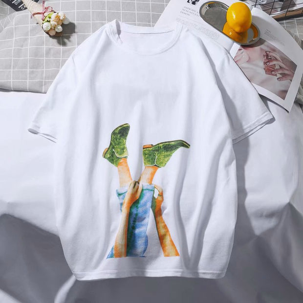 Hip-hop tide brand ins Hong Kong style trend short-sleeved T-shirt