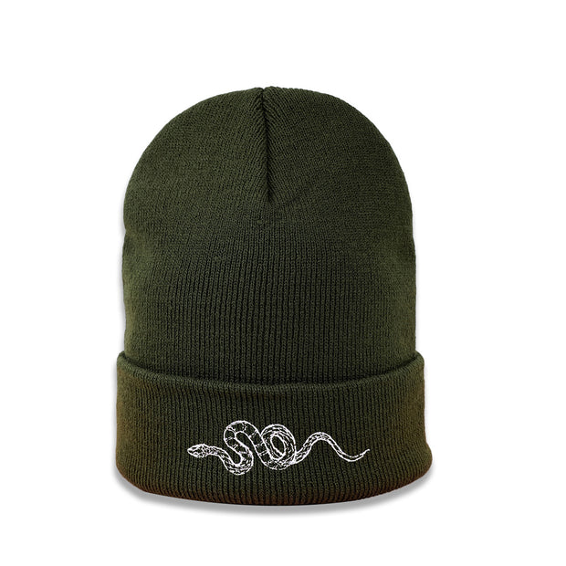 Personality all-match embroidery snake knit hat men