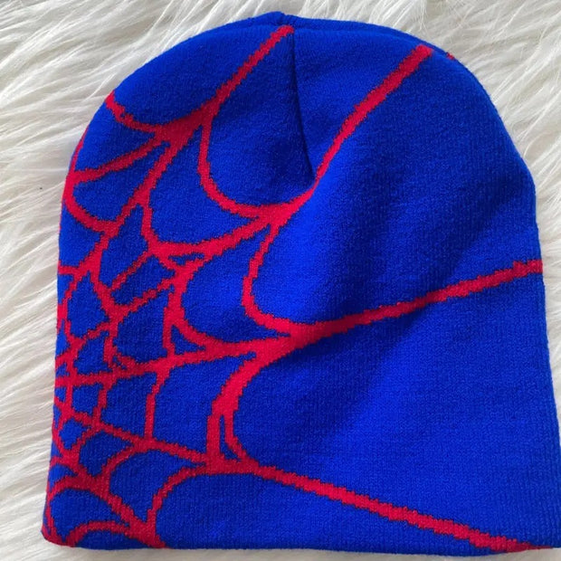 Spider web Y2K jacquard hat for men and women
