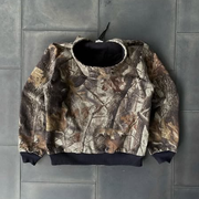 Vintage Zip-Up Hooded Camouflage Sweatshirt