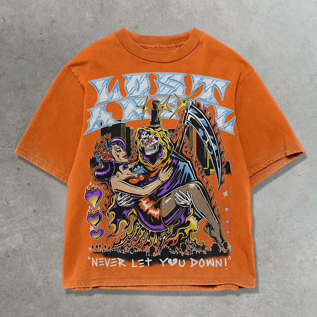 Death Scythe Casual Street Vintage T-shirt
