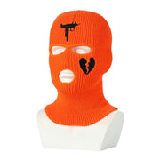 Knitted Ski Hat Outdoor Cycling Three Hole Mask Balaclava Head Cover