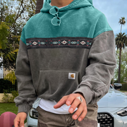 Trendy retro hip-hop casual washed hoodie