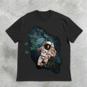 Astronaut Butterfly Vintage Print Short Sleeve T-Shirt