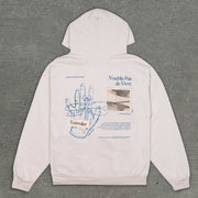 Fashionable personalized printed loose hoodie