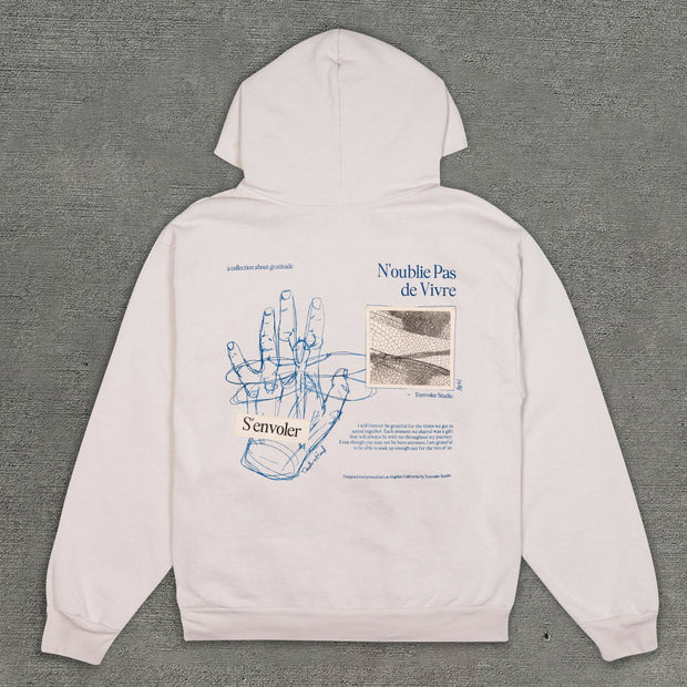 Fashionable personalized printed loose hoodie