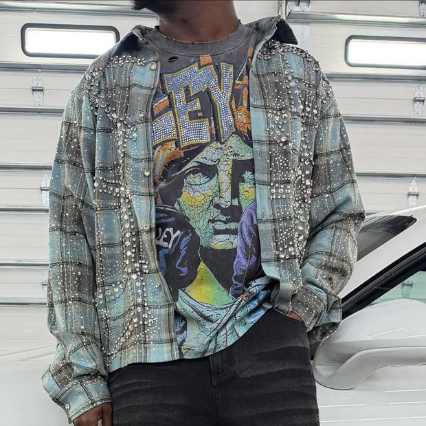 Dreamy casual street color plaid flannel shirt