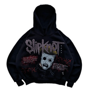 slipknot print long sleeve hoodie