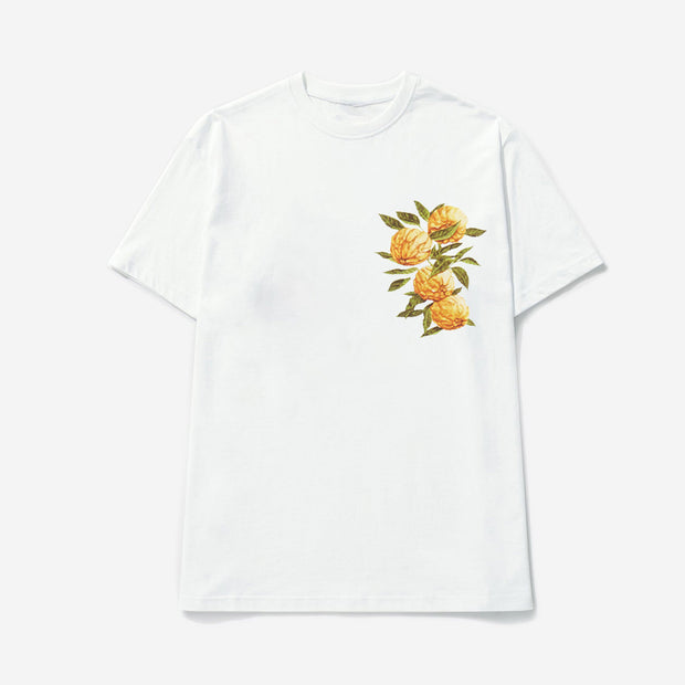 Orange Pattern Casual Short Sleeve T-Shirt