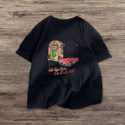 Car print street short sleeve T-shirt