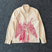 Fashionable personalized printed shirt jacket