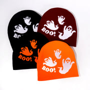 Ghost pattern knitted hat