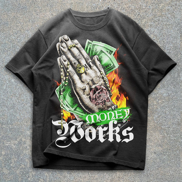 Money Graphic Short Sleeve T-Shirt