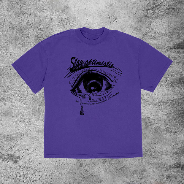 Artistic Vintage Print Street Short Sleeve T-Shirt