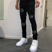 Fashionable Catwoman Print Street Trousers