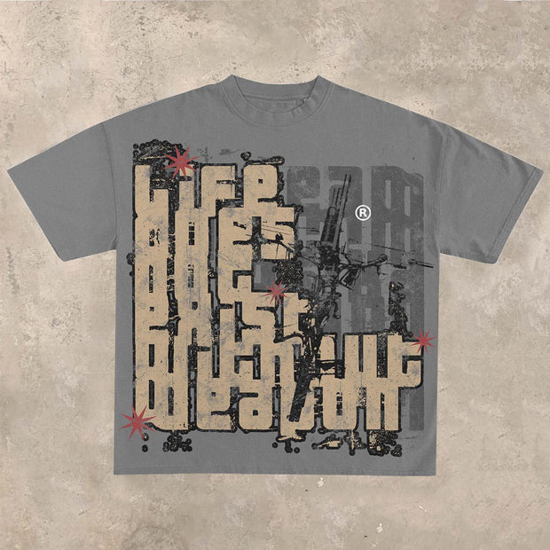 Casual Fashion Vintage Print T-Shirt