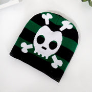 Striped skull knitted hat fashionable casual hat