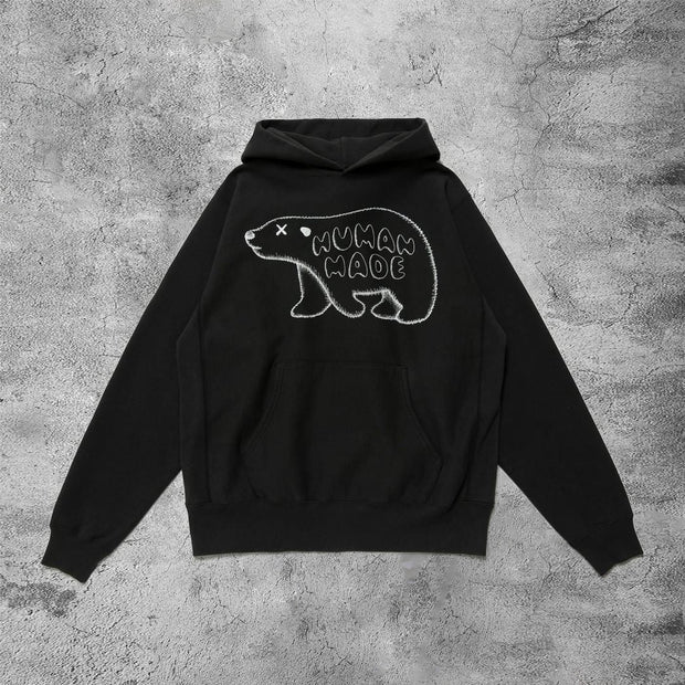 Homeless polar bear leisure sports home hoodie