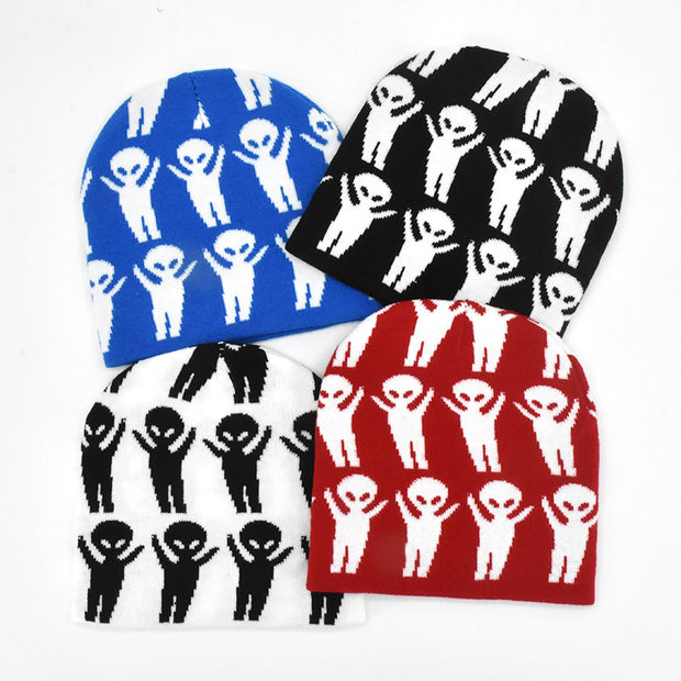Street knitted beanie casual versatile hat